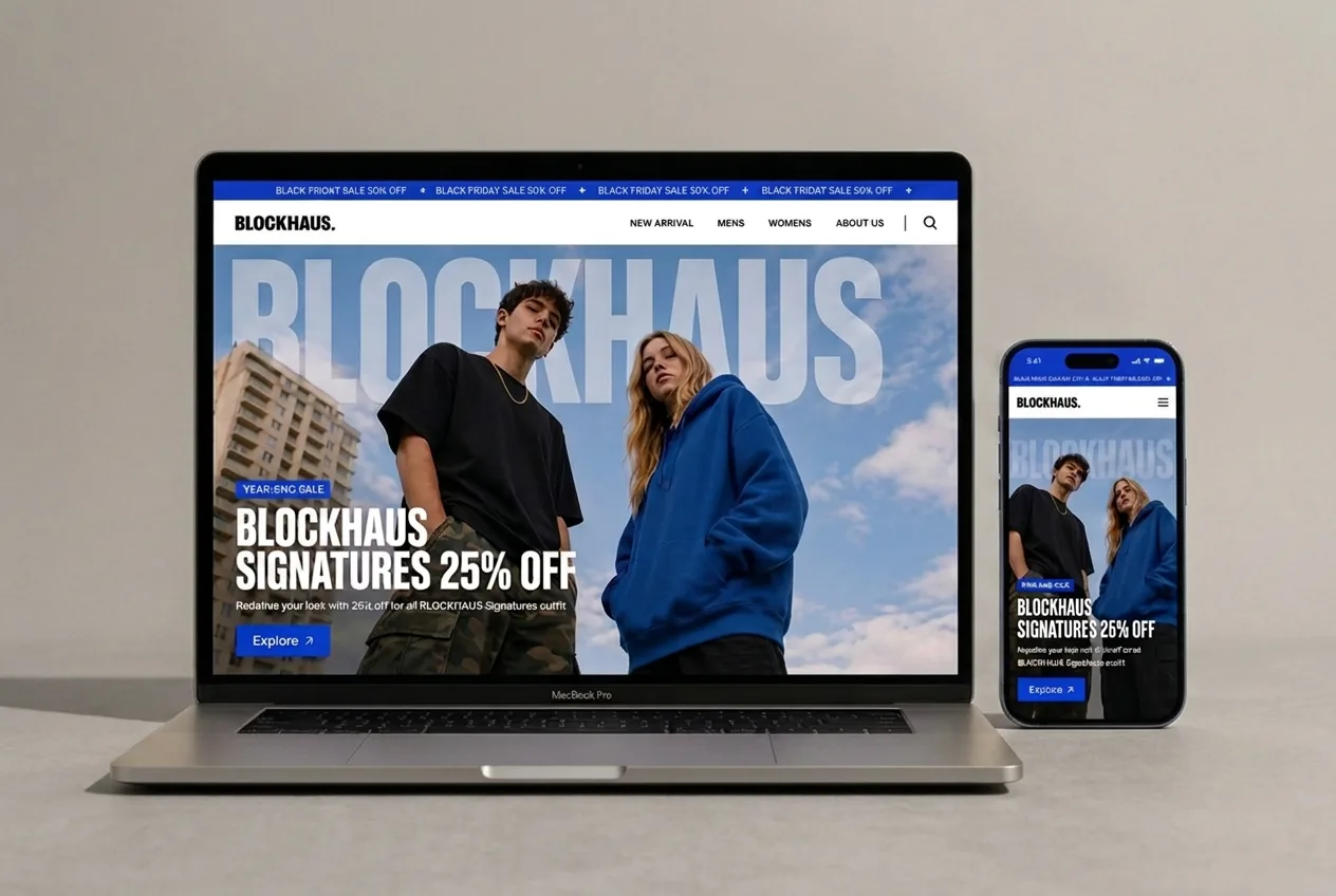 Blockhaus — Streetwear Brand website design